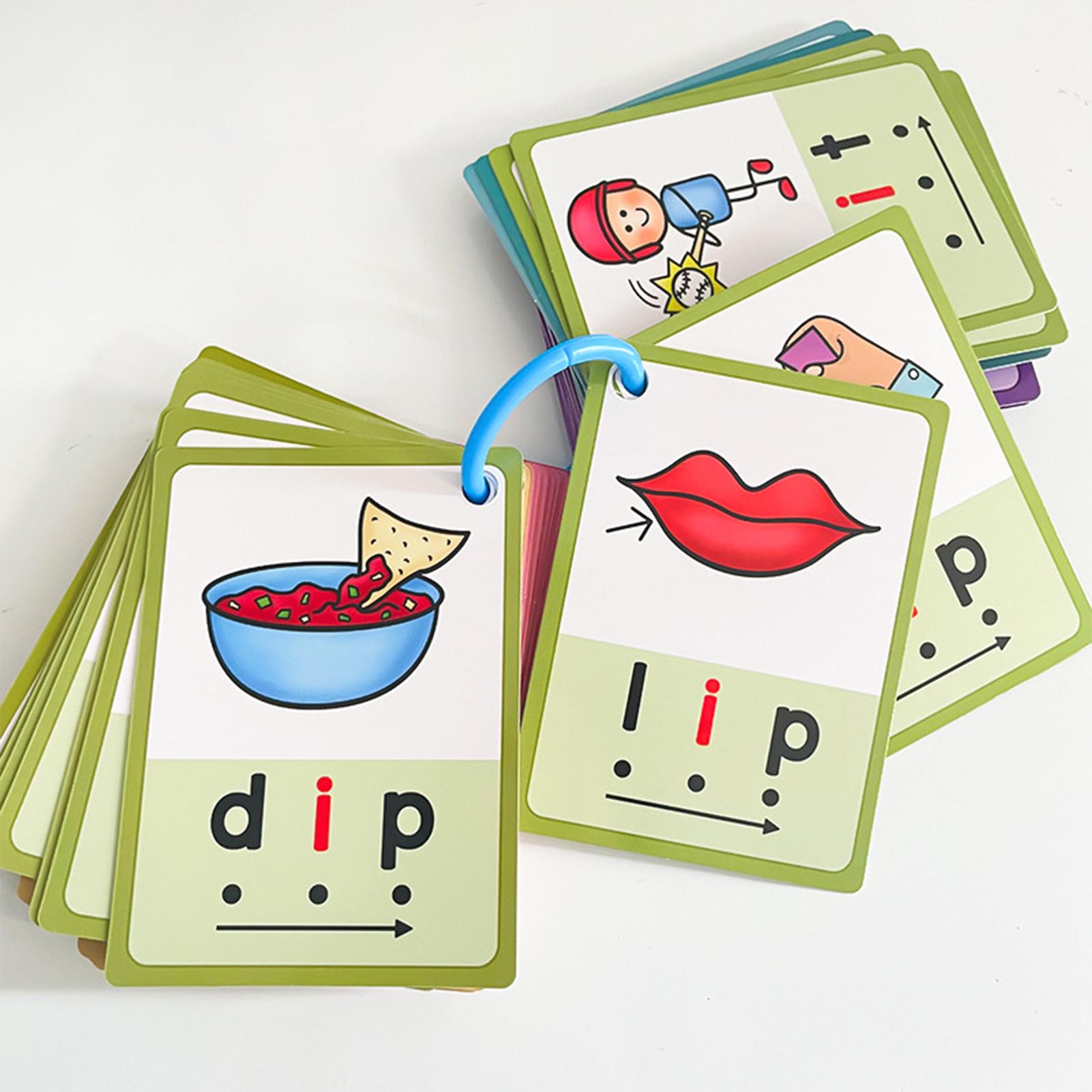 Phonics Card Game - Karty edukacyjne dla przedszkolaków, 70 sztuk,