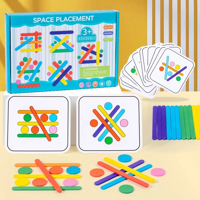 Kids Education App - Dziecięca tęczowa łamigłówka myślenia Drewniane DIY