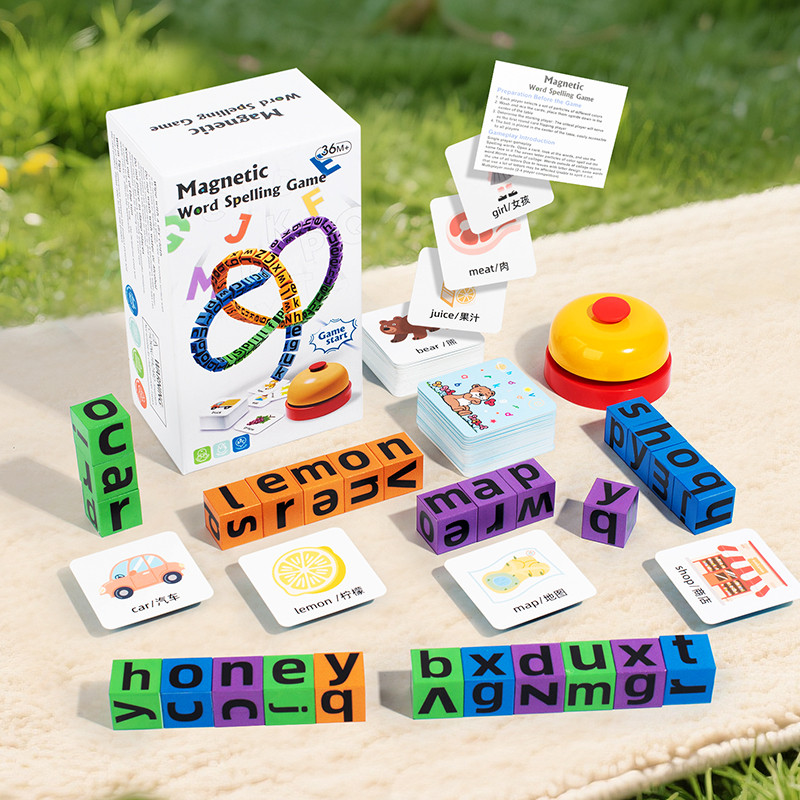 Kids Educational Game 3 - Magnetyczna kostka słowna dla dzieci, gra