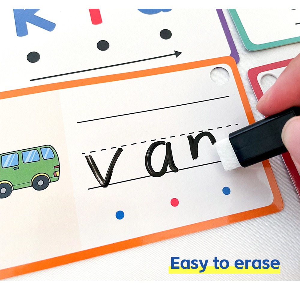 Dry Erase Handwriting Flash Ca – Phonics Card Game recenzja i cena