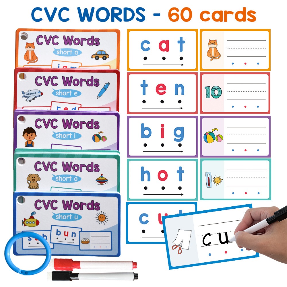 Dry Erase Handwriting Flash Ca – Phonics Card Game recenzja i cena